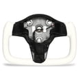 thumbnail image 2 of Cars Yoke Steering Wheel, Heated Steering Wheel Easy To Clean Cool Design Comfortable Grip  For Model 3 2017-2021, 2 of 8