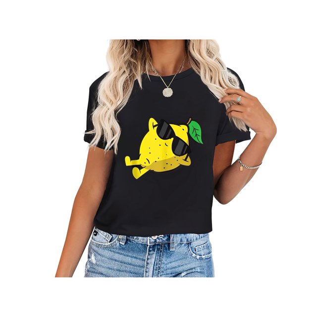 Cute Lemon Fruit Relaxing Lazy Citrus Lemon T Shirt