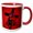 Red/White, variant on 3drose, Jesus Vector Graphic Black on Red Background, 15oz Mug