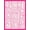 Pink, Pattern 3, variant on ODIKA 2x3 Machine Washable Non-Slip Area Rug, Interlocking Lattice with Contemporary Border Design High Traffic Rug, Black, 595899