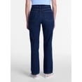 thumbnail image 4 of Time and Tru Women's High Rise Straight Leg Jeans, 30" Inseam Regular, Sizes 0-20, 10S-16S, 4 of 7