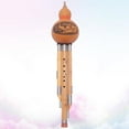 thumbnail image 2 of Chinese Handmade Hulusi Bamboo Gourd Cucurbit Flute Ethnic Musical Instrument bB Key for Beginner Music Lovers (Random Pattern), 2 of 4