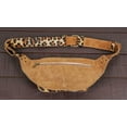 thumbnail image 2 of Leopard Print Leather Waist Bag with Adjustable Belt, Multiple Compartments, 100% Handmade, Black, 2 of 2