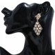 thumbnail image 5 of Pendientes de flores de inspiración vintage con perlas simuladas de cristal blanco para mujer, boda, novia, rombo, cristal simulado, 5 of 5