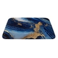 thumbnail image 2 of Haiem Navy Blue Marble Front Door Mat Indoor Outdoor Entrance, Waterproof All-Season, All-Weather Doormat, Durable Flannel Fabric, Fade Resistant, Low Profile, 16x24in, 2 of 8