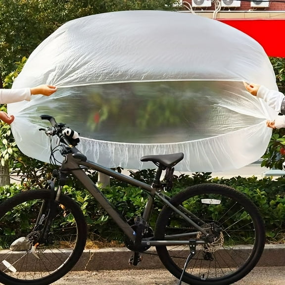 6-Piece bicycle cover, durable transparent cover, suitable for training bicycles, household bicycles, motorcycles.