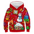 thumbnail image 1 of Sudaderas con capucha Kawaii con estampado 3D de Navidad, sudaderas con muñecos de nieve y Papá Noel, sudaderas con capucha unisex para niños y niñas, sudaderas con capucha de gran tamaño a la moda pa, 1 of 5