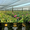 thumbnail image 4 of ColourTree 30% Shade Cloth for Plant, Black 13FT x 93FT Outdoor Shade Tarp, Shade Cover with Upgrade Grommets and Zip Ties, Netting Sunblock Net for Vegetables Flower Garden Greenhouse, 4 of 10