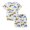 White, variant on YTDSCS Kids Baby Boys 2Pcs Short Sleeve T-Shirt Outfit Set 2-7Years Toddler Summer Cotton Short Sleeve T-Shirt Top Short Pants Fashion Cute Cartoon Print Summer Two-Piece Sute