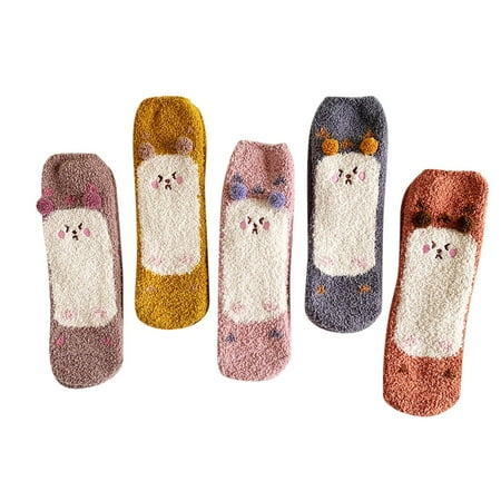 

Medcursor Sweat And Heels 5 Pairs Of Women Casual Animal Print Cotton Pattern Lady Socks Tube Comfortable Socks
