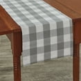 thumbnail image 2 of Park Designs Buffalo Check Backed Gray Table Runner 13" x 36", 2 of 4