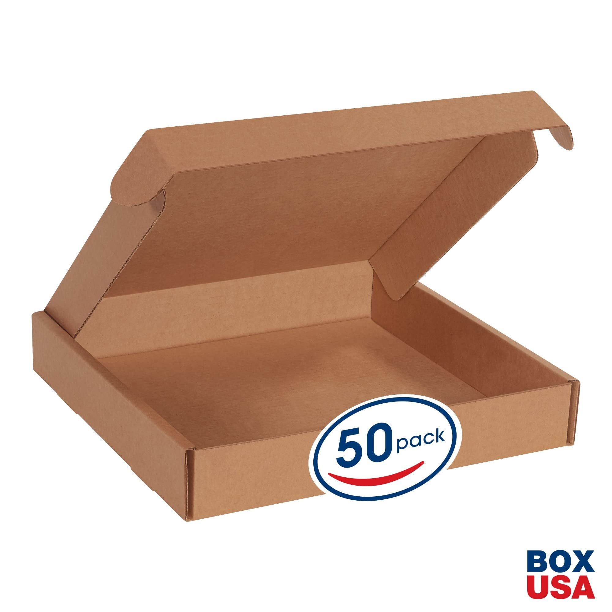 HORLIMER 4x3x2 Inch Shipping Boxes (Set Of 50) - Brown Corrugated Cardboard Mailers
