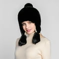 thumbnail image 2 of iHPH7 Russian Hat Ear Warmers Winter Hats for Women Cold Weather Warm Hats for Women Trapper Hat Fuzzy Hat Winter Cap Black One Size, 2 of 9