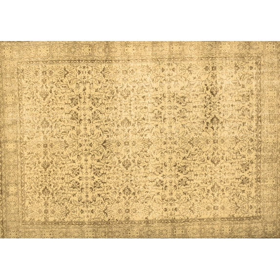 Ahgly Company Indoor Rectangle Abstract Brown Contemporary Area Rugs, 2' x 4'