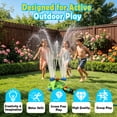 thumbnail image 6 of KiddiTouch 4-in-1 Water Sprinkler for Kids,Outdoor Water Baseball Toy,Rotating Sprinkler & Rocket Launcher,Outdoor Summer Backyard Playset for Boys Girls Ages 3-12, 6 of 8