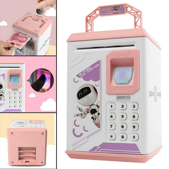 Cajero automático de huella digital Yotijar Juguetes educativos para edades tempranas Rosa