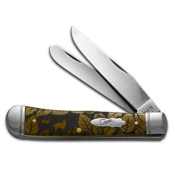 Case XX Knives Wildlife Series Deer Antique Bone Trapper 1/500 Stainless Pocket Knife CA58182 DEER