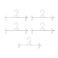 thumbnail image 1 of 5-Pack Stackable Pants Hangers with Sliding Clips, Multi-Layer Closet Organizer for Trousers, Socks, and Underwear, Durable Plastic Design, 1 of 8