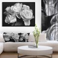 thumbnail image 4 of Designart Bunch of Roses Black and White FLOAT FRAME WALL ART, 4 of 4