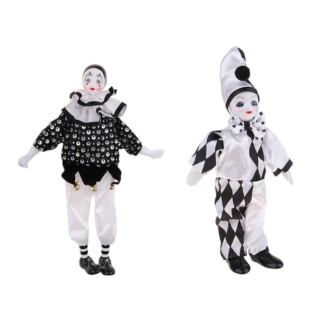 Muñeca Payaso de Porcelana Vintage Sunnimix de 10 Pulgadas 15 Pulgadas con Maquillaje cara para cumpleaños
