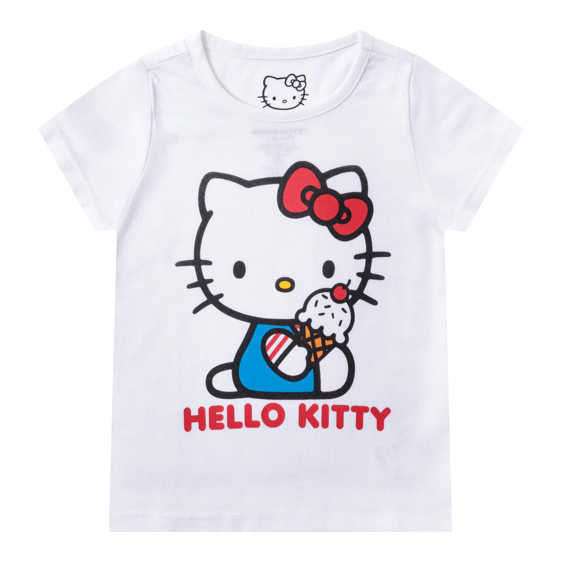 Hello Kitty Sanrio Short Sleeve T-shirt (Girls), 3 Pack, Sizes 4-12