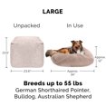 thumbnail image 3 of FurHaven Pet Products Round Plush Ball Dog Bed - Shell, Large - 34", 3 of 14