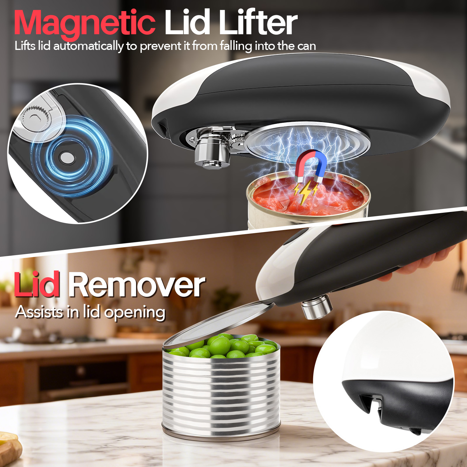 YARRAMATE Electric Can Opener, Rechargeable, One-Touch photo 5