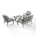 thumbnail image 6 of Otto 4 Piece Outdoor Loveseat Patio Furniture Set Gray, Matte Black - Loveseat, Coffee Table, & 2 Armchairs, 6 of 17