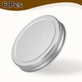 thumbnail image 3 of 6pcs Mason Jar Lids 3.39" Tinplate Leak-proof Mason Canning Covers, Silver, 3 of 7