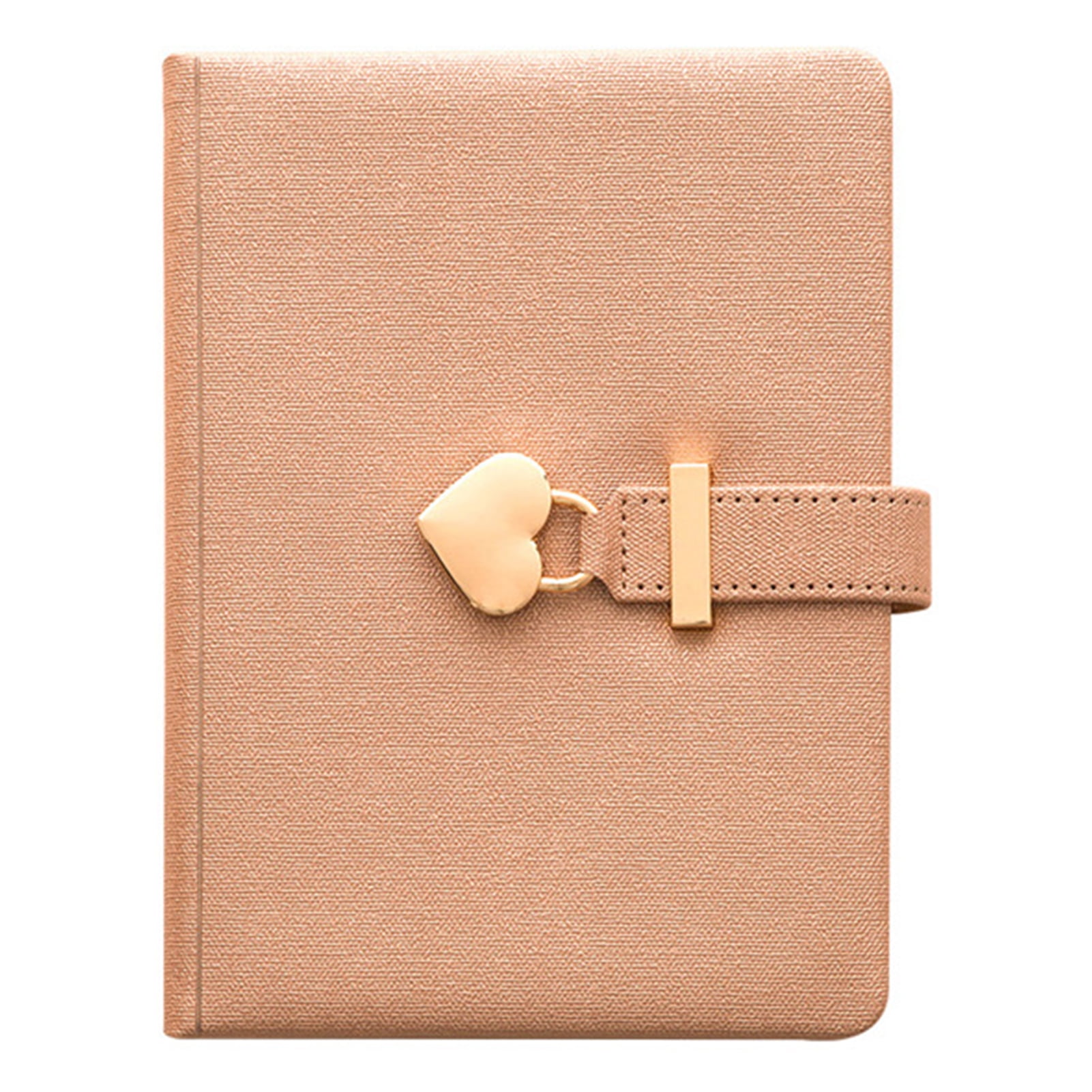 Champaign Diary Poshieca Heart Shaped Lock Diary with Key PU Leather Cover Journal Personal Organizers Secret Notebook for Girls & Women B6 Size 5.3x7inch Diary 