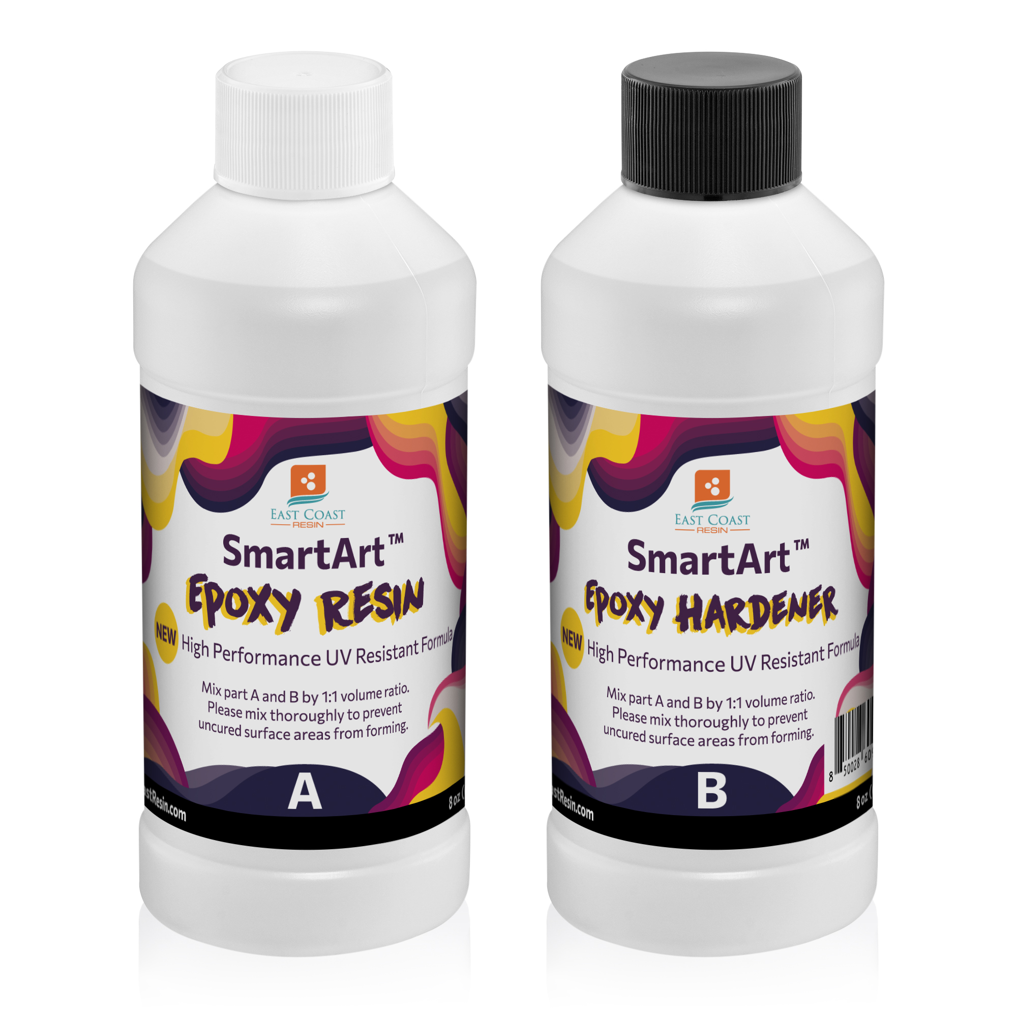 SmartArt Epoxy Resin 16 oz Kit Easy to Use, Crystal Clear, Super