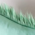 thumbnail image 3 of SUSIELADY Pack of 2 Faux Fur Throw Pillow Covers 18x18 Inch, Luxury Soft Fuzzy Cushion Covers for Couch, Sofa, Bed, Living Room, Decorative Pillowcases, Light Green, 3 of 7
