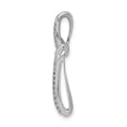 thumbnail image 2 of Real 14kt White Gold 1/4ct. Diamond Cross Chain Slide; for Adults and Teens; for Women and Men, 2 of 4