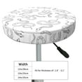 thumbnail image 4 of Gukieu Hand Drawn Snake Print Round Chair Cover, Dust-proof and Non-slip Bar Chair Protective Cover, Suitable for Bars, Restaurants, Offices-12 inch, 4 of 7