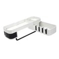 thumbnail image 2 of Bathroom Corner Shelf Multifunctional Double Layer Storage Rack Kitchen Non Marking Wall Mounted Holder White Black, 2 of 6