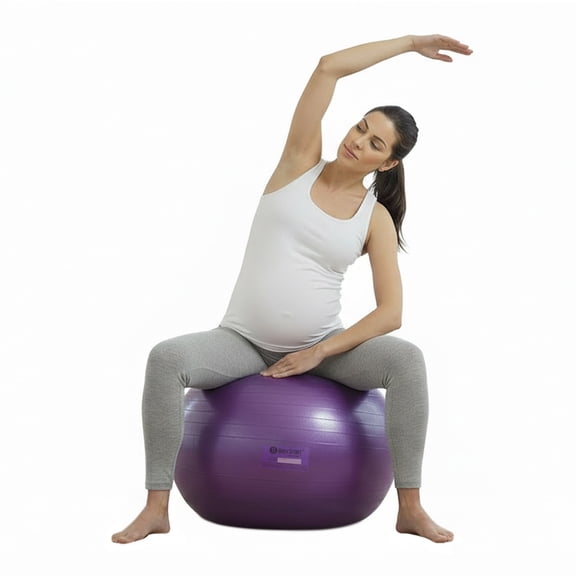 Body Sport Slow Release 45 cm. Exercise Ball with Pump for Home & Gym - Exercise Equipment for Yoga, Pilates, Stability, Pregnancy, and Core Training