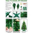 thumbnail image 4 of 3 Ft Green Christmas Tree Tinsel Dual Color Change 12 Modes Timer DIY 50 Warm White & Colored Lights 15 Ball Ornaments Star Battery Operated Small Artificial Full Xmas Tree Table Indoor Holiday Decor, 4 of 14
