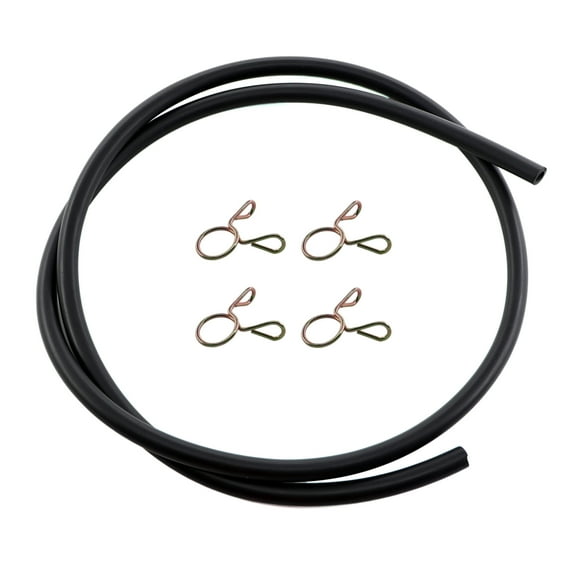 3ft Rubber Hose Line for Suzuki Motorcycle 9mm OD 6mm ID 4pcs Spring Clip Clamp- Fuel Carb Carburetor