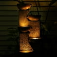 thumbnail image 3 of 5 Tiers Modern Cascading Large Outdoor Fountain with Lights Water Fountain for Garden, Patio, Backyard, Deck, Porch and Home Art Decor, 3 of 7