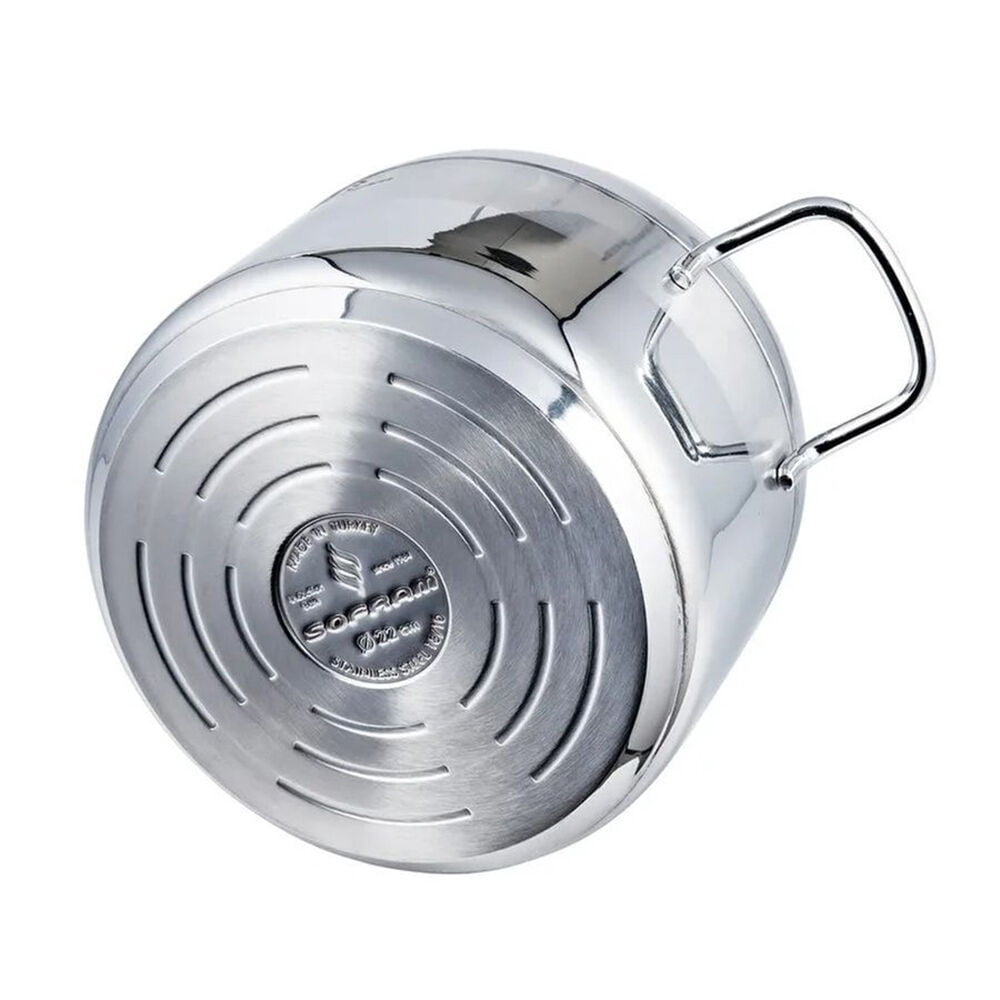 Sofram Stainless Steel Pressure Cooker 6.3 Qt (6 L) Steamer Cooker Stovetop Instant Cooking Pot Induction Safe, Silver Color