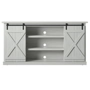 TwinStar Home Farmhouse TV Stand with Sliding Barn Doors for TVs up to 70, Sargent Oak