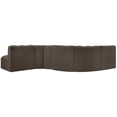 thumbnail image 3 of Meridian Furniture Arc Brown Boucle Fabric Modular Sectional, 3 of 7