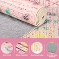 thumbnail image 3 of Washable Area Rug for Living Room, 4'x6' Boho Chic Blush Pink Non-Slip indoor Rug, Soft Low Pile & Stain Resistant Polyester Geometric Carpet for Bedroom, Dinning Room, Kids Playroom, Girls' Bedroom, 3 of 8