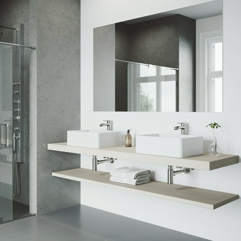 Amaryllis White Matte Stone Vessel Bathroom Sink Set with Linus Vessel Faucet in Matte Black Amaryllis White Matte Stone Vessel Bathroom Sink Set with Linus Vessel Faucet in Matte Black
