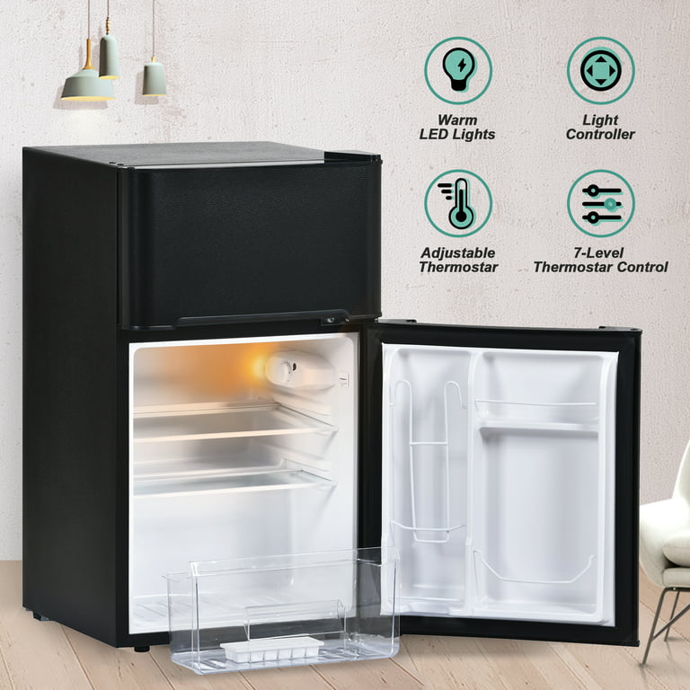 Compact refrigerator with freezer, 3.2 Cu.ft Mini Fridge – Comhoma