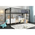 DHP Miles Metal Junior Twin Loft Bed, Black