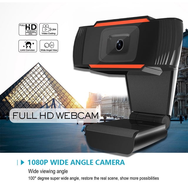 NARABB Webcam 2 Mégapixels 1080P avec Microphone Caméra d'Ordinateur Caméra Web PC Webcam