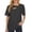*Black, variant on Women's Cutout Round Neck Short Sleeve T-Shirt ,Solid Color Casual Loose Fit Tee Sky Blue,Womens Plus L
