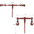 thumbnail image 2 of 5400lb G70 Ratchet Binders 5/16"-3/8" 4-Pack Red, 2 of 7