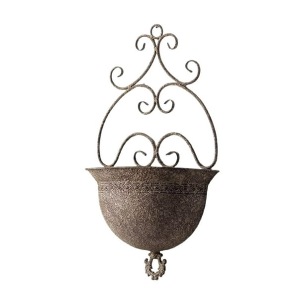 Maceta de pared para barandilla de jardín, soporte colgante para flores para interior y exterior. Grande